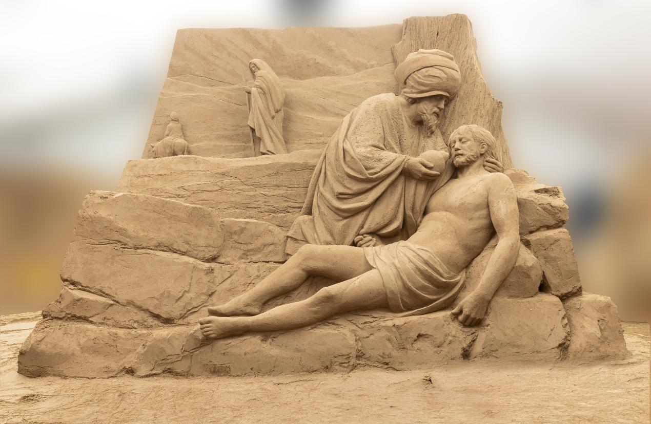 Il buon samaritano Jesolo Sand Nativity 2024